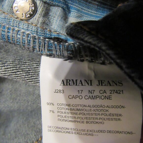 Armani Jeans Women Jeans, Blue,sz.27, made in Italy, cotton 97% - Picture 4 of 8